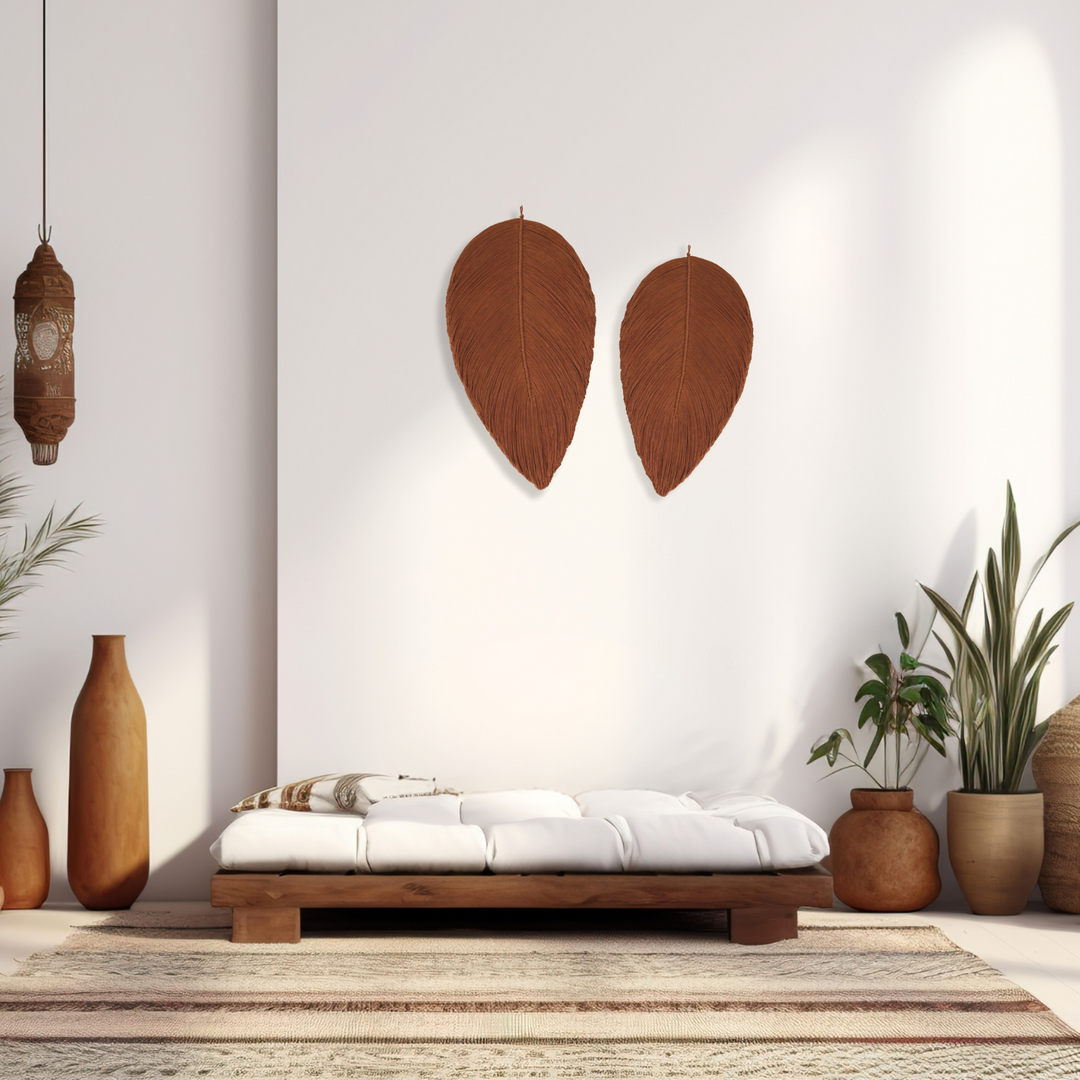 Nature Inspired Wall Hanging | Set of Mixed Leaves in single color