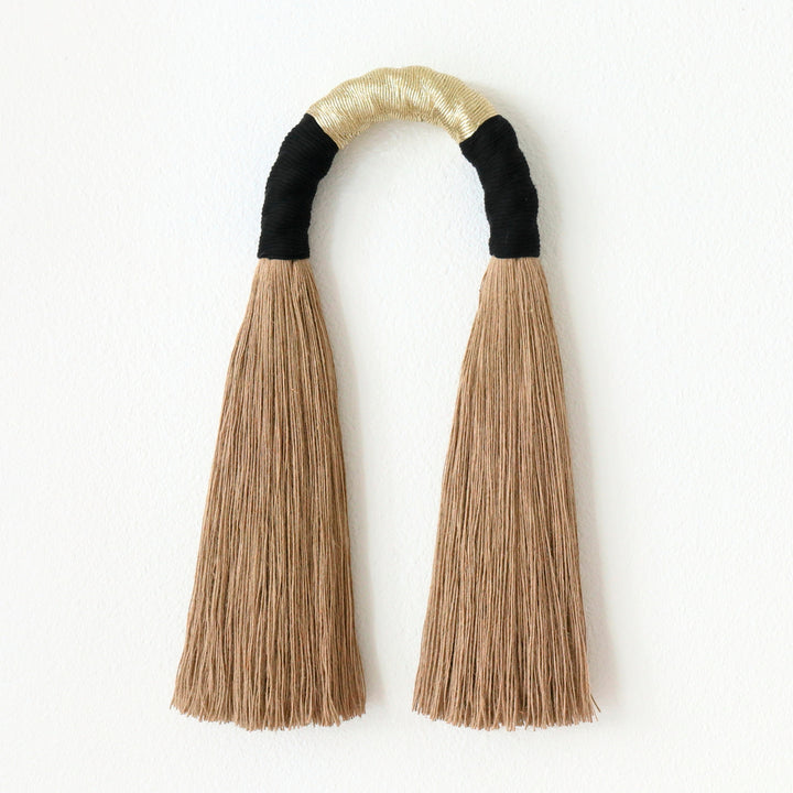 Unique jute arch 2 feet rope jute arch with luxurious black and gold accents, handcrafted for distinctive decor - Yashi Designs