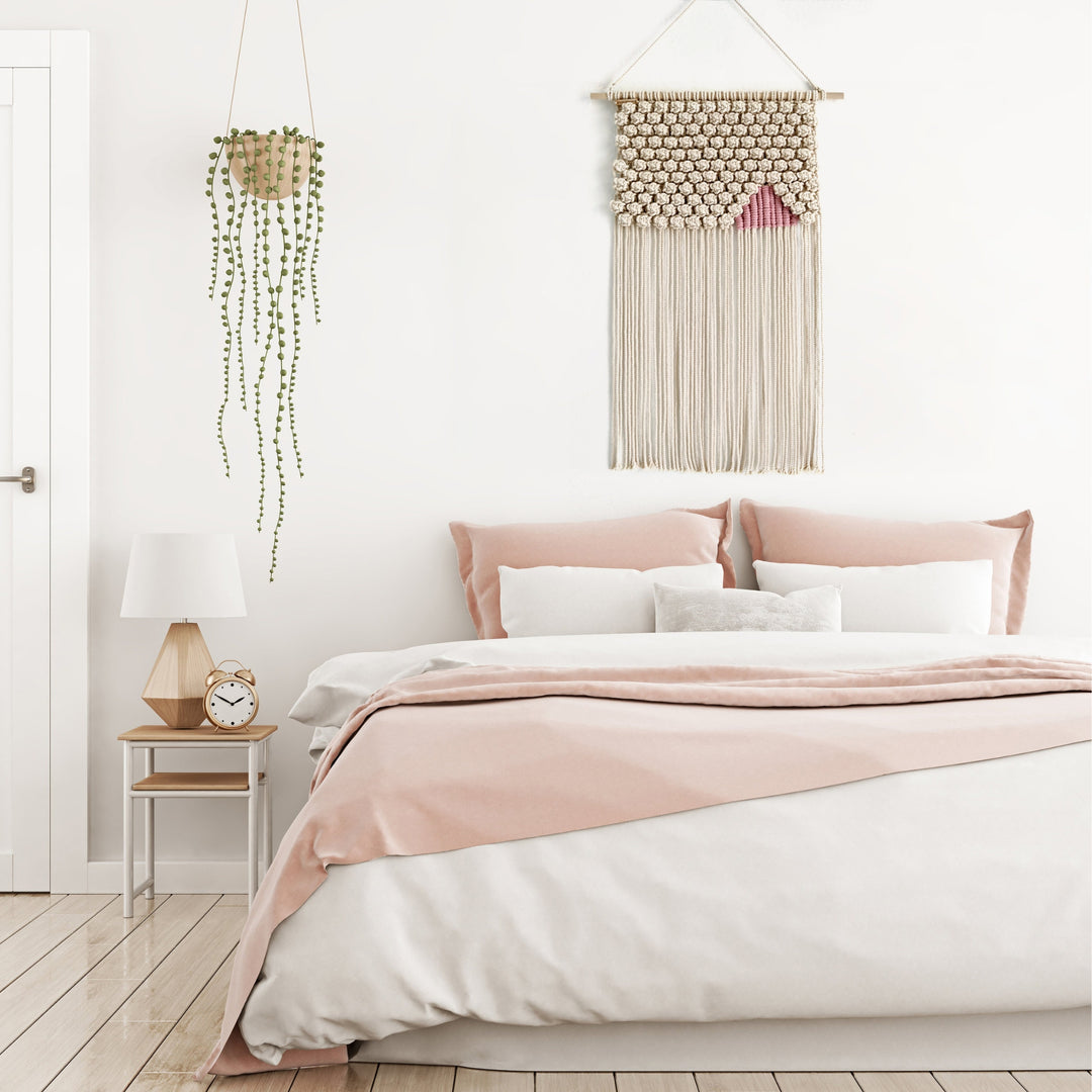 Scandinavian Macrame Wall Hanging - Himalayas, Macrame wall hanging a perfect blend of art and craft - Yashi Designs, macrame art, minimalist art work.