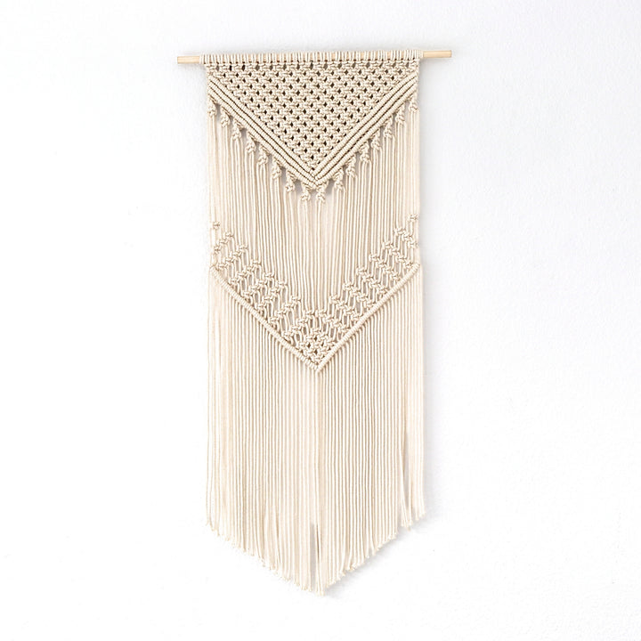 Geometric Contemporary Fiber Art- Macrame wall hanging