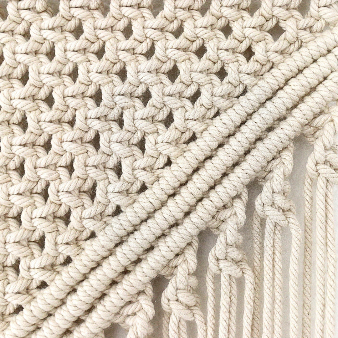 Geometric Contemporary Fiber Art- Macrame wall hanging