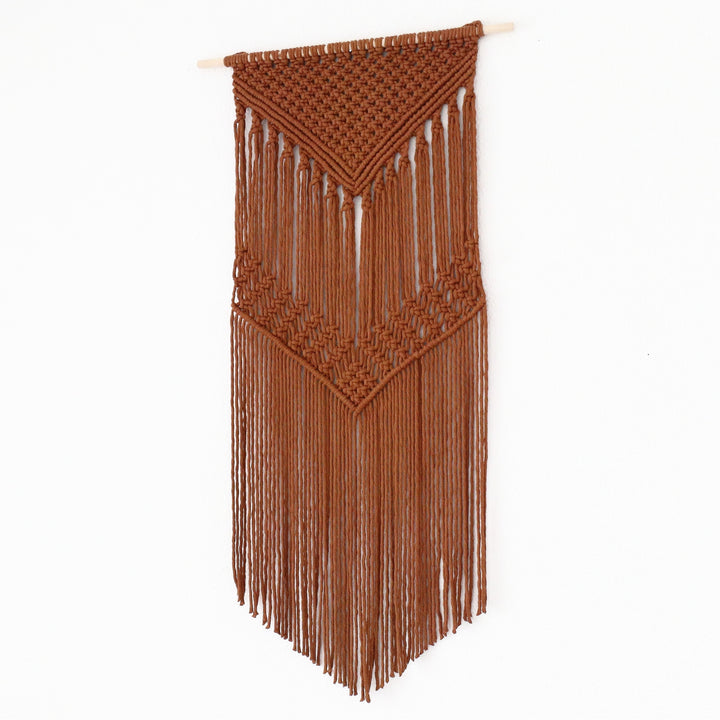 Geometric Contemporary Fiber Art- Macrame wall hanging