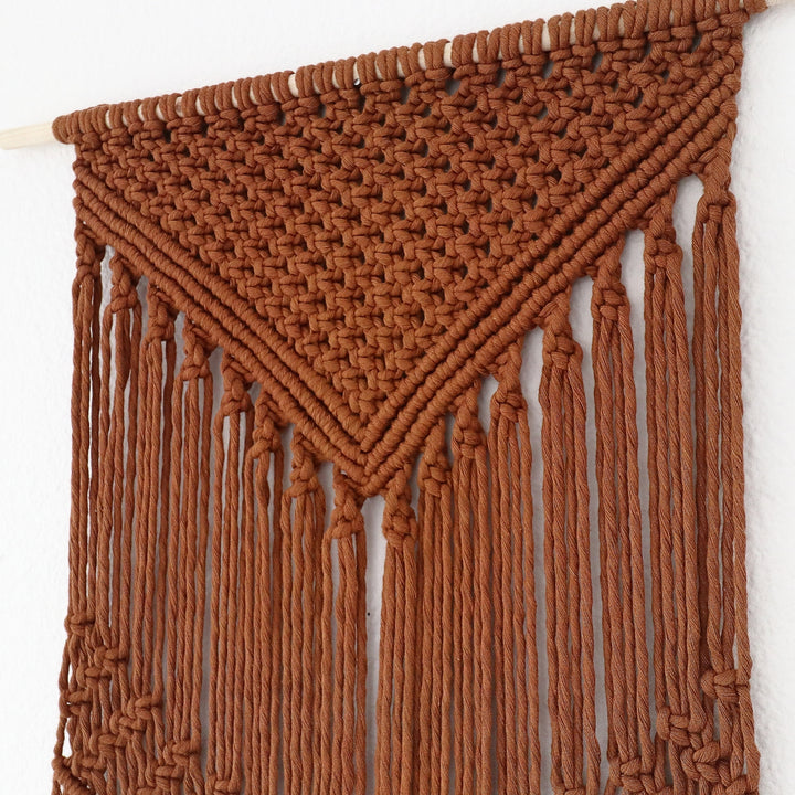 Geometric Contemporary Fiber Art- Macrame wall hanging