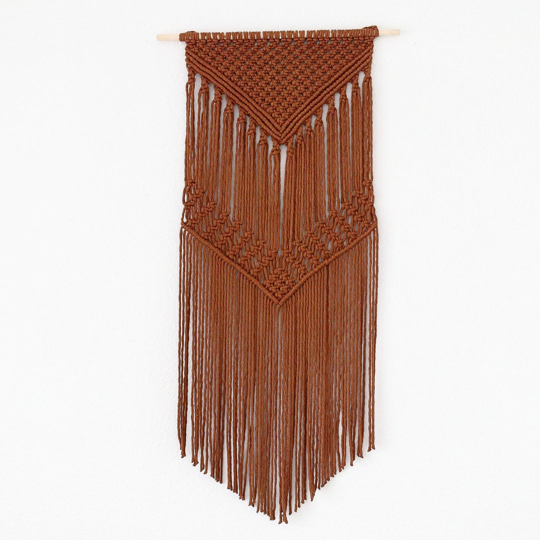 Geometric Contemporary Fiber Art- Macrame wall hanging