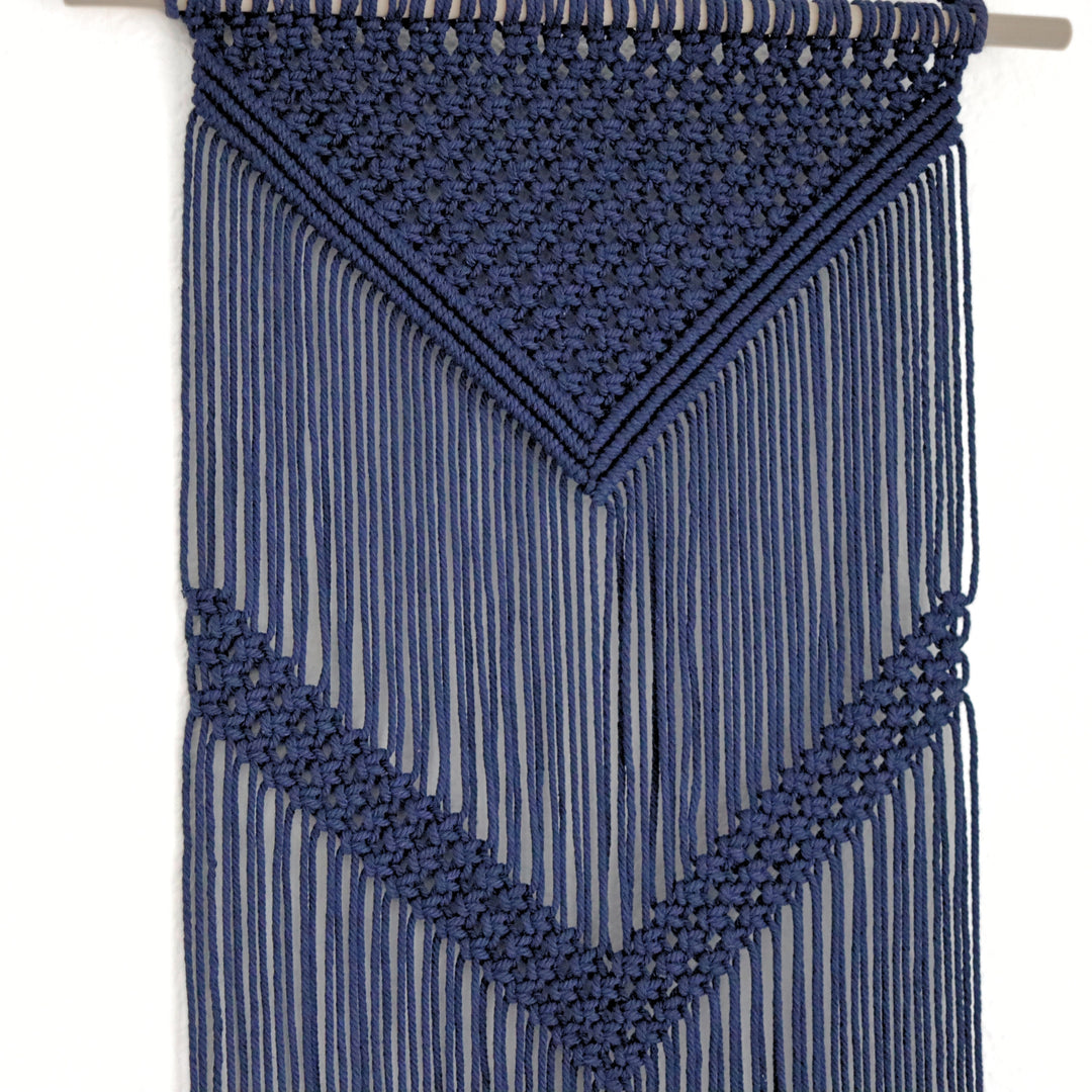 Geometric Contemporary Fiber Art- Macrame wall hanging