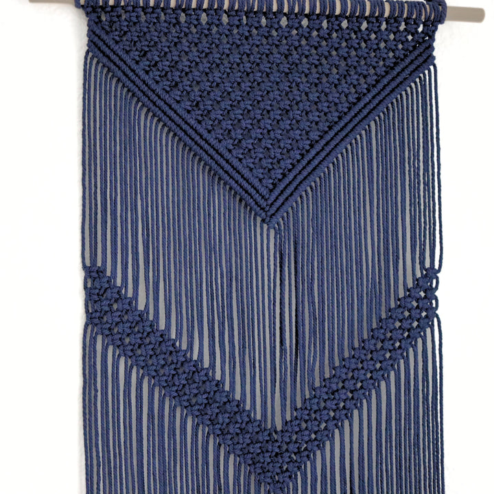 Geometric Contemporary Fiber Art- Macrame wall hanging