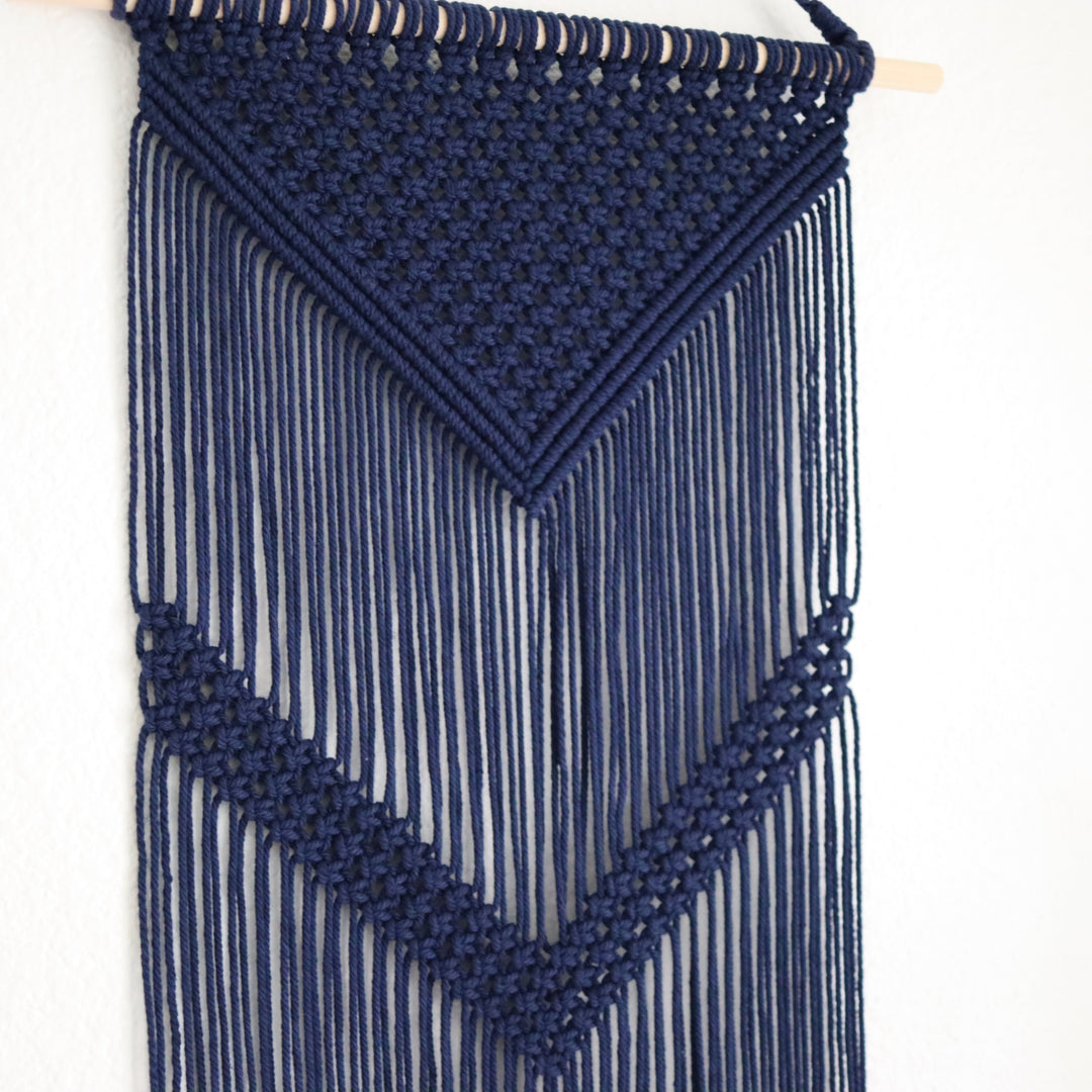 Geometric Contemporary Fiber Art- Macrame wall hanging
