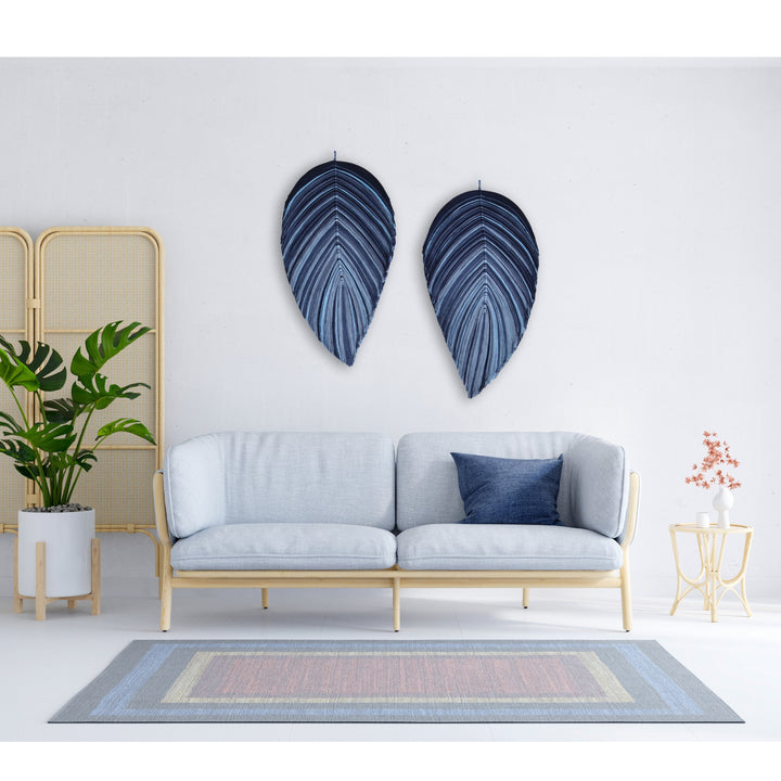Macrame Leaf Wall Hanging | Shades Of Blue
