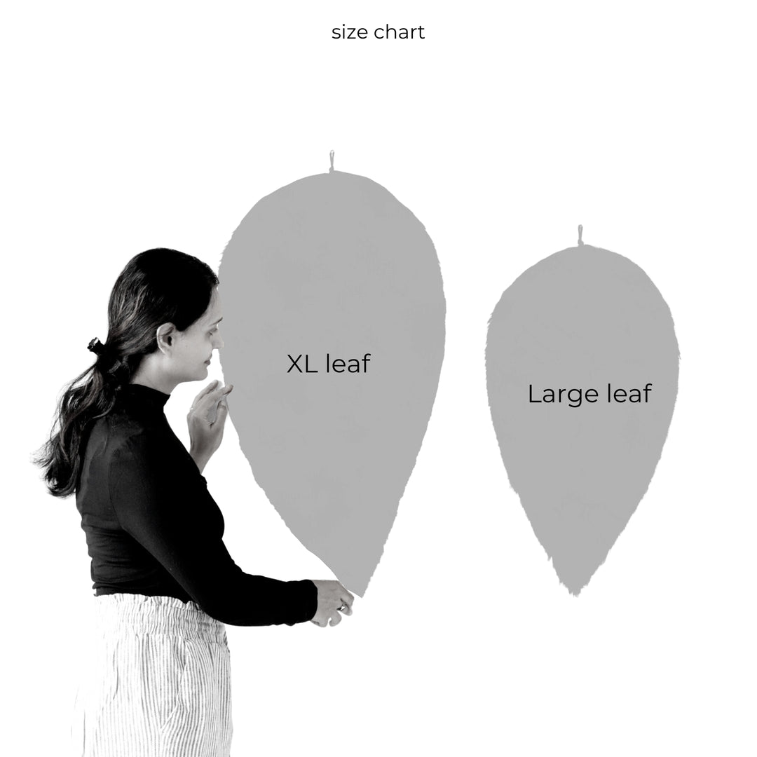 Set of Large Fiber Art Wall hanging | Leaves