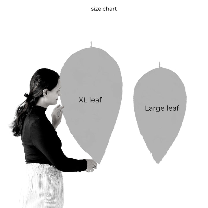 Set of Large Fiber Art Wall hanging | Leaves