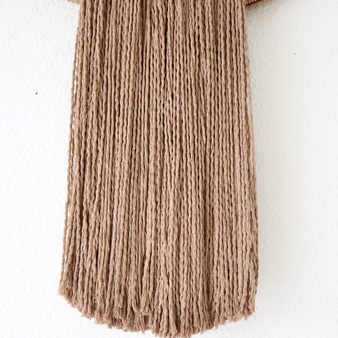 Elegant wall hanging tassel with a attractive brown circular accent for a modern decorative touch with Contemporary Wall hangings