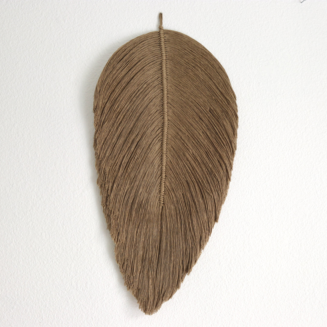 Fiber art Leaf in Sand