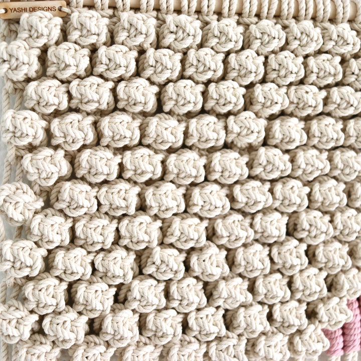 Scandinavian Macrame Wall Hanging - Himalayas, Macrame wall hanging a perfect blend of art and craft - Yashi Designs, macrame art, minimalist art work.