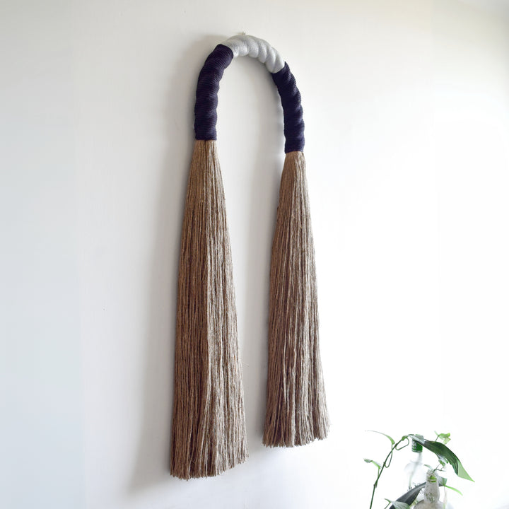 Rope Art Wall Hanging | Jute Arch in Black & Silver