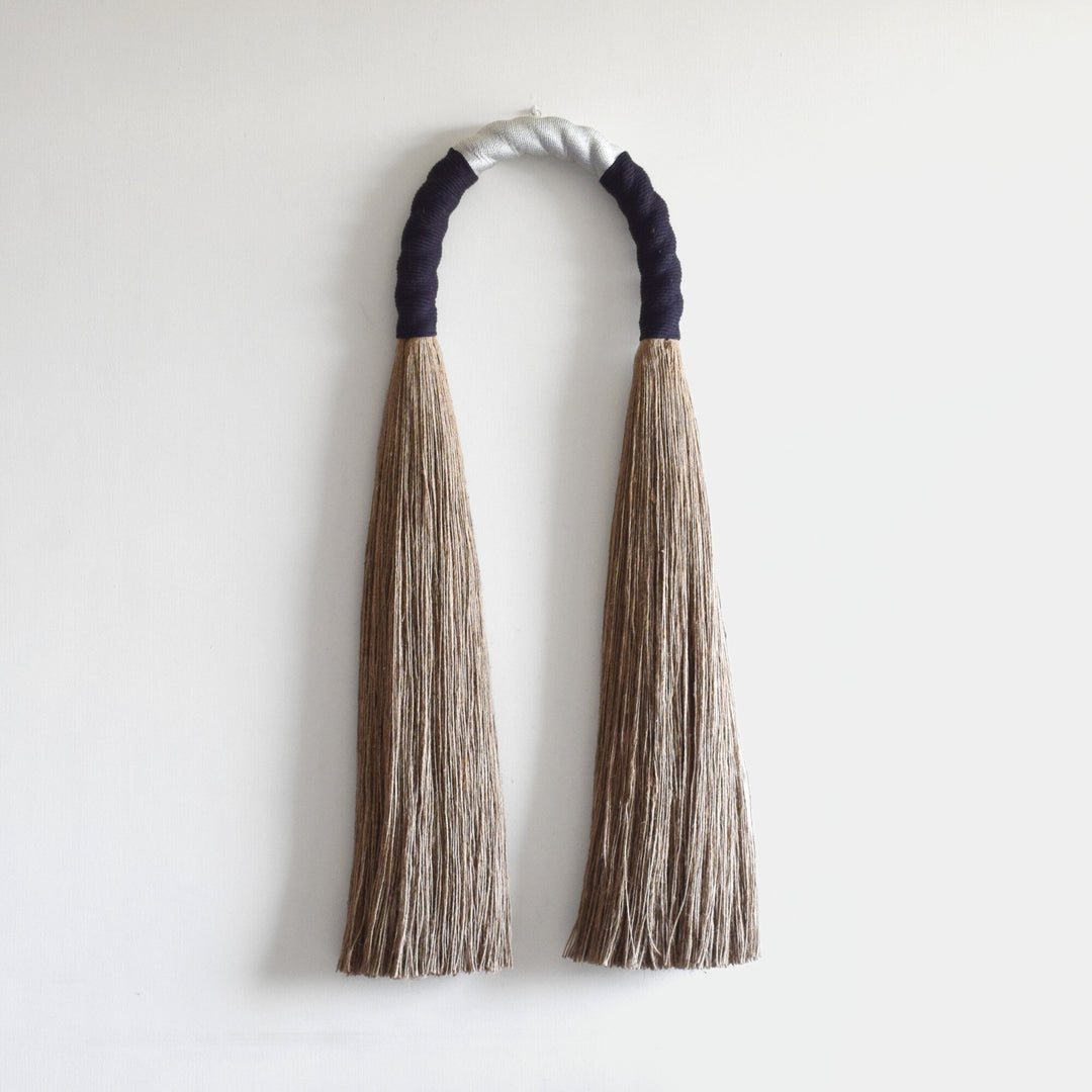 Rope Art Wall Hanging | Jute Arch in Black & Silver
