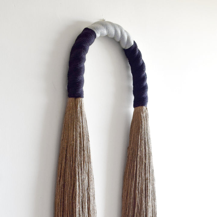 Rope Art Wall Hanging | Jute Arch in Black & Silver