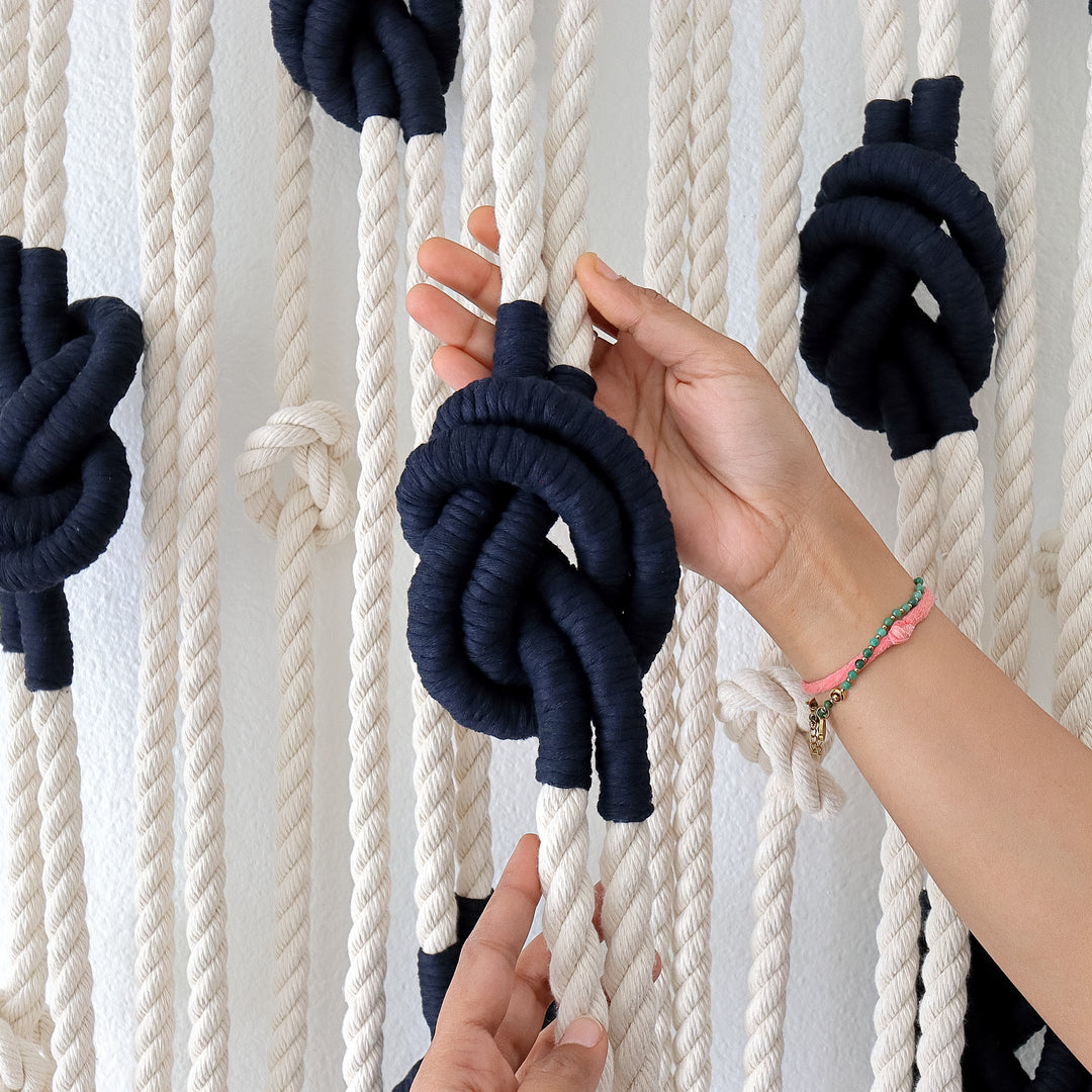 Knotted Perspective I - Sculptural Fiber Art