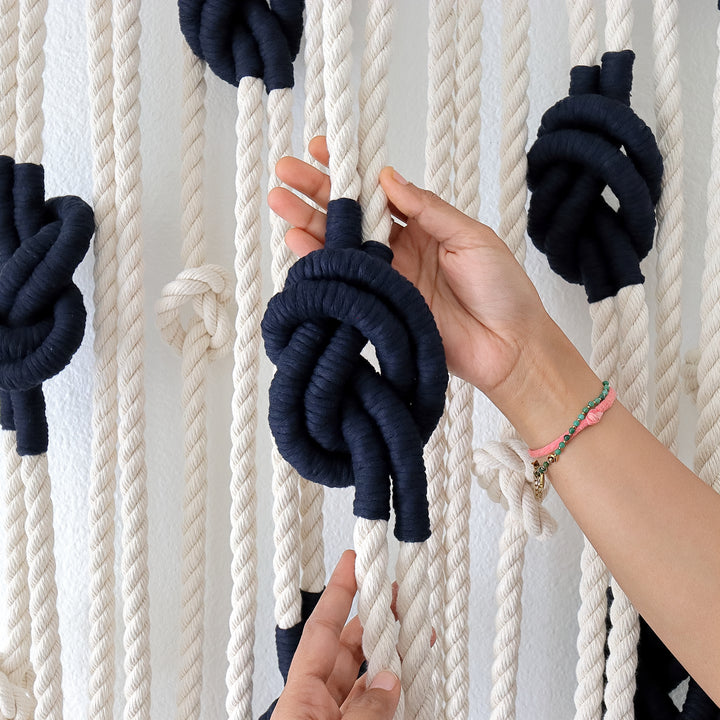 Knotted Perspective I - Sculptural Fiber Art