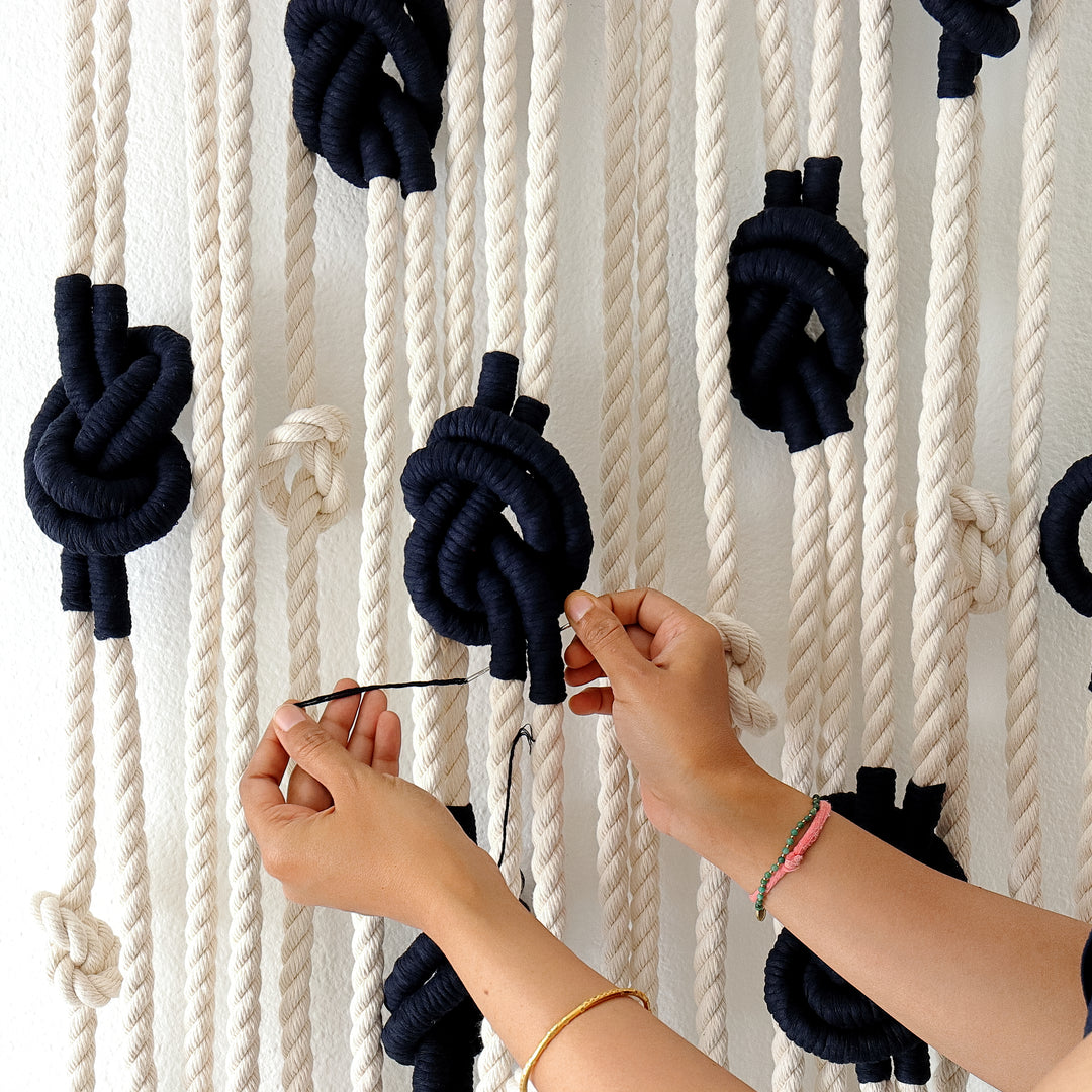 Knotted Perspective I - Sculptural Fiber Art