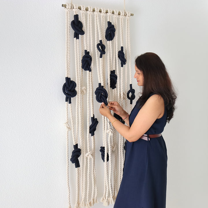 Knotted Perspective I - Sculptural Fiber Art
