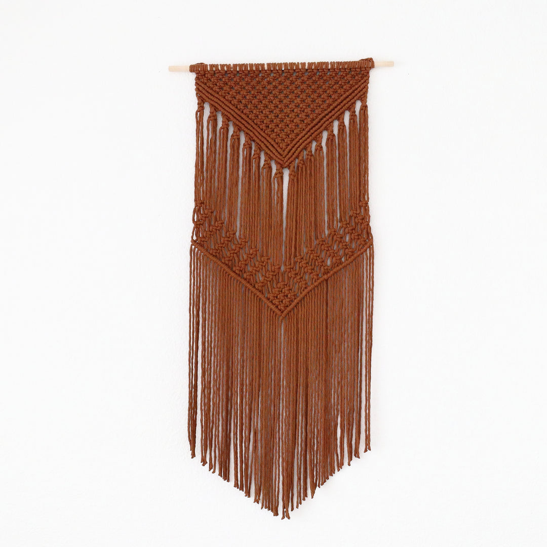 Minimalist fiber wall art in earthy tones – YASHI DESIGNS  design