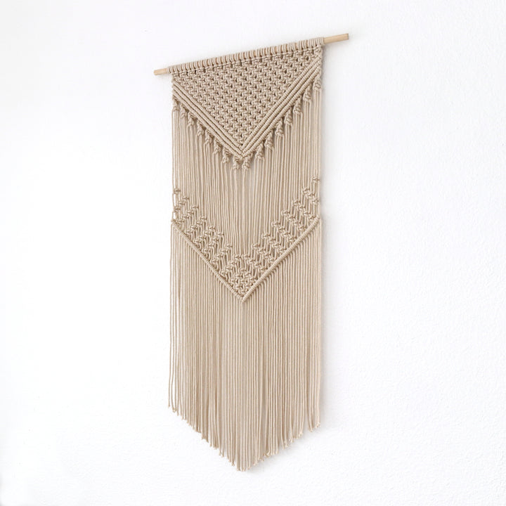 Neutral-toned wall hanging for contemporary spaces