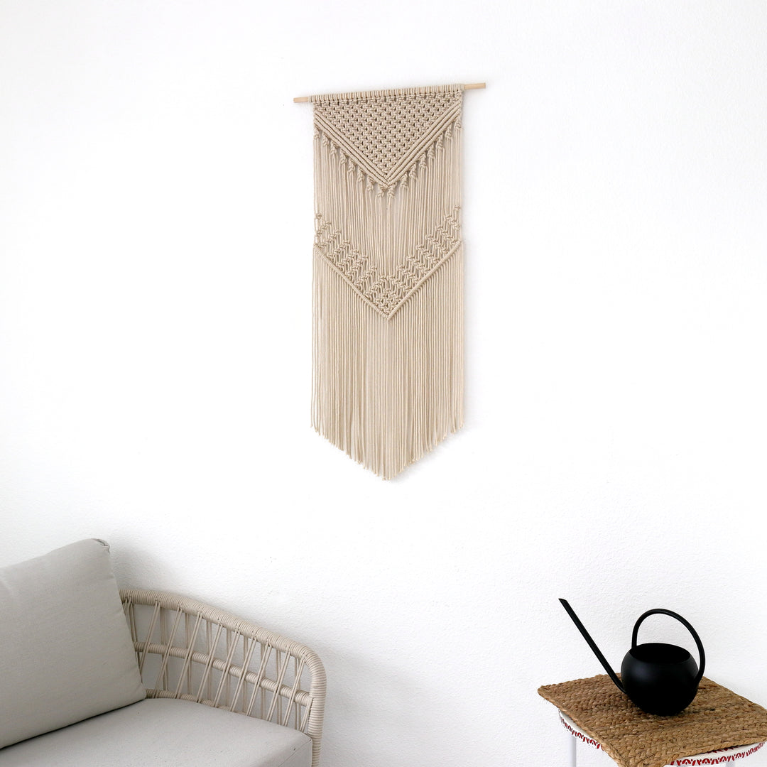 Handmade geometric wall sculpture for modern interiors