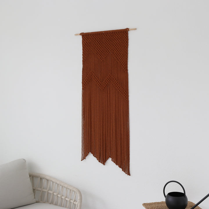 Modern wall décor – macrame mountains wall sculpture handmade