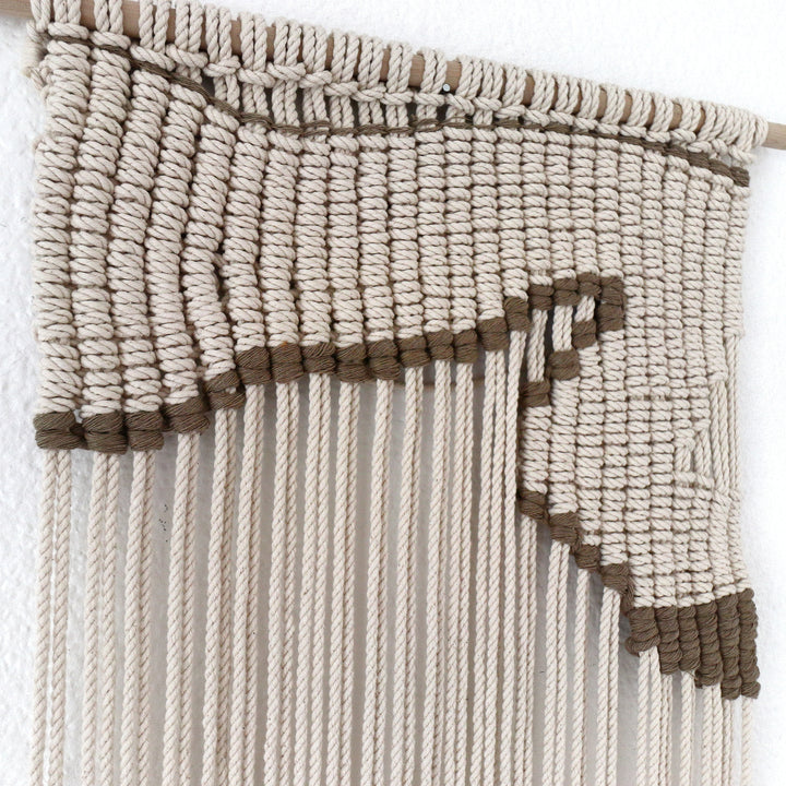 Contemporary Macrame Wall Hanging - Crescent Bay