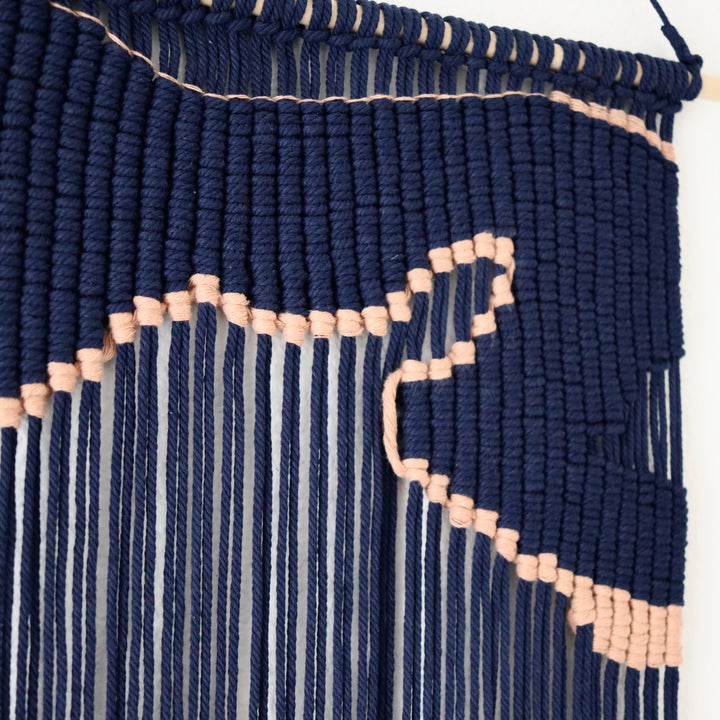 Contemporary Macrame Wall Hanging - Crescent Bay
