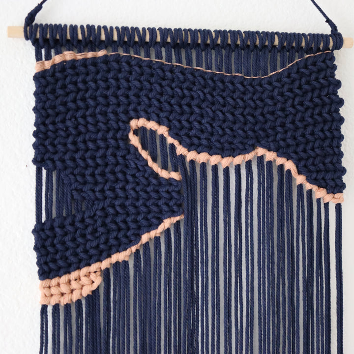 Contemporary Macrame Wall Hanging - Crescent Bay