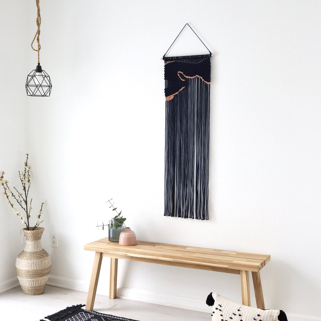 Contemporary Macrame Wall Hanging - Crescent Bay
