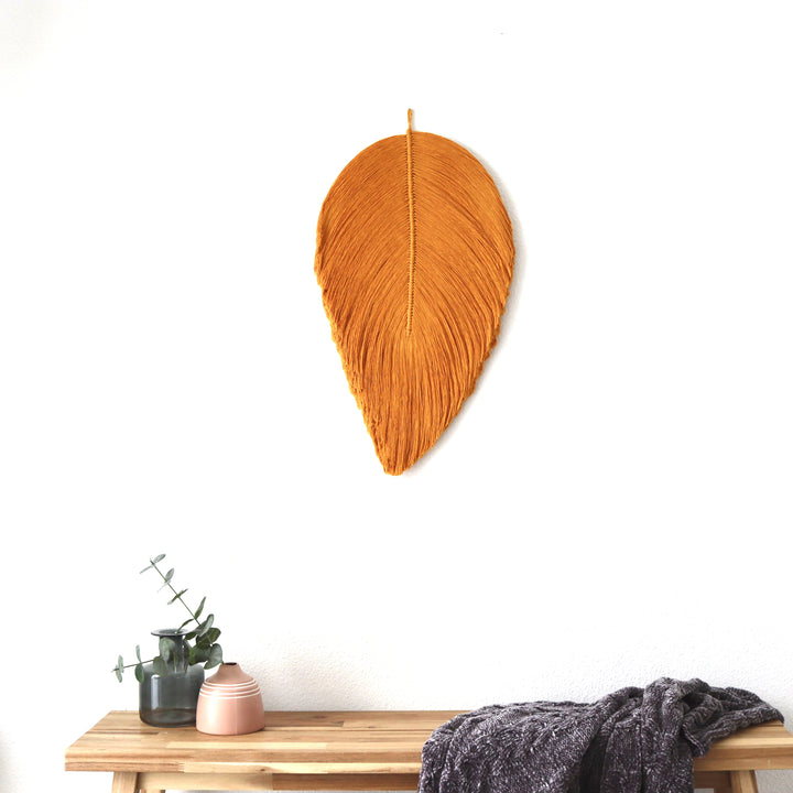 Large Macrame leaf in choice of colors