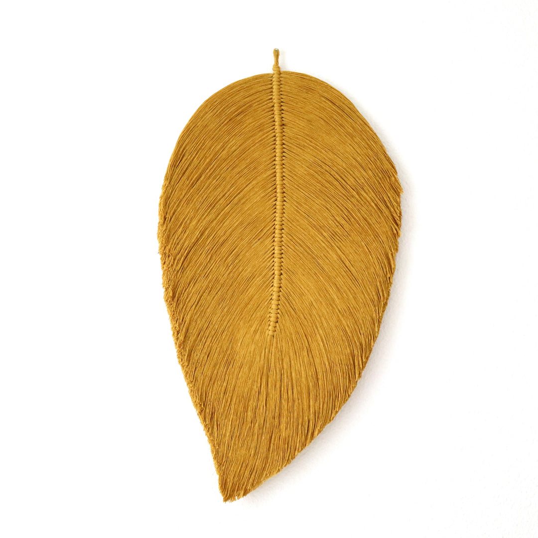 Large Minimalistic Fiber Art Leaf