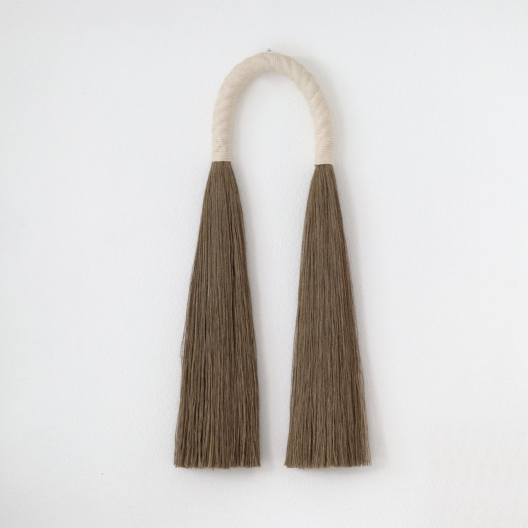 Neutral ivory Jute Arches wall sculpture – sustainable fiber art design