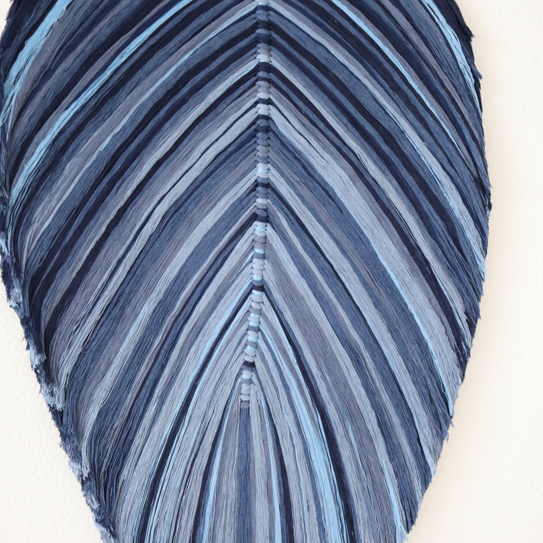 Macrame Leaf Wall Hanging | Shades Of Blue