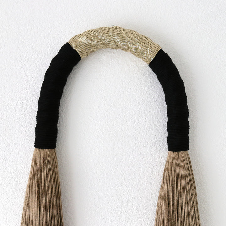Large Modern Wall Hanging | Rope Arch with Black & Gold