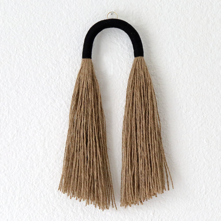 Small Fiber Art Wall Hanging - Arch tassel