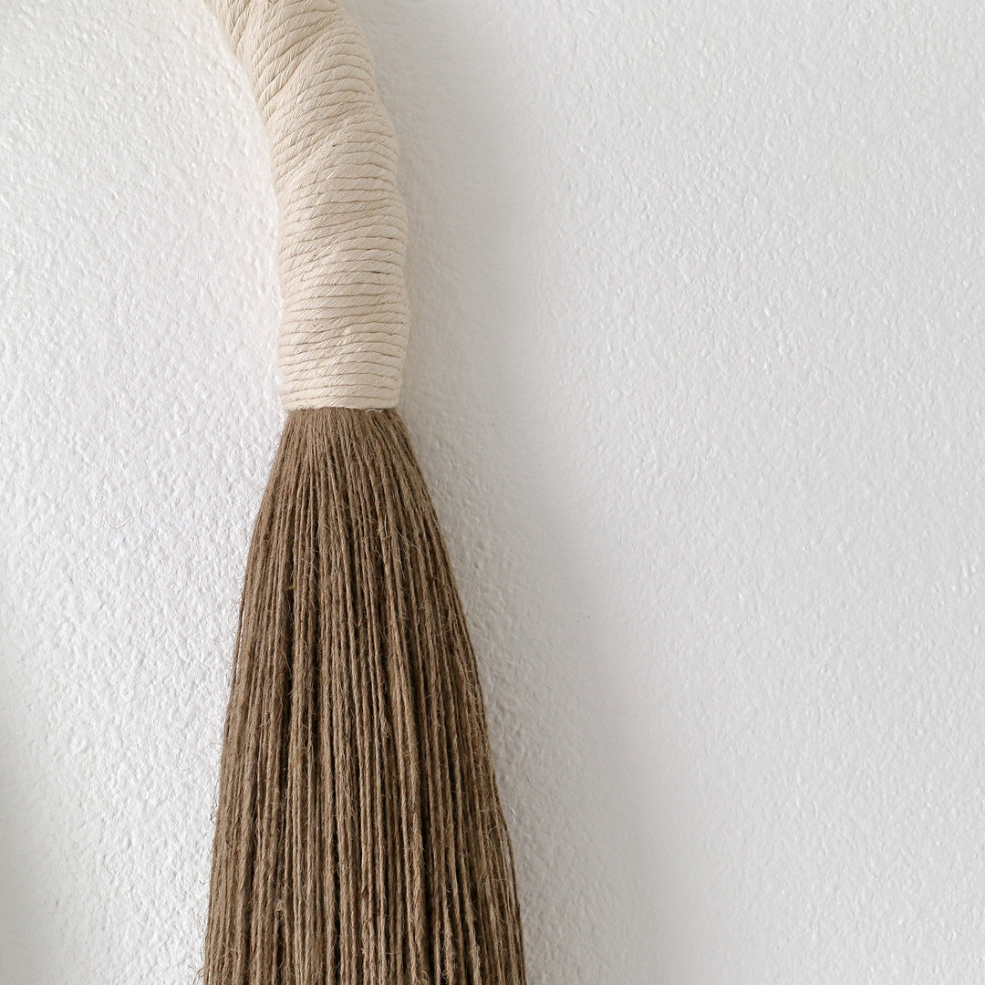 Tall Rope Art Sculpture | Jute Arch in Ivory