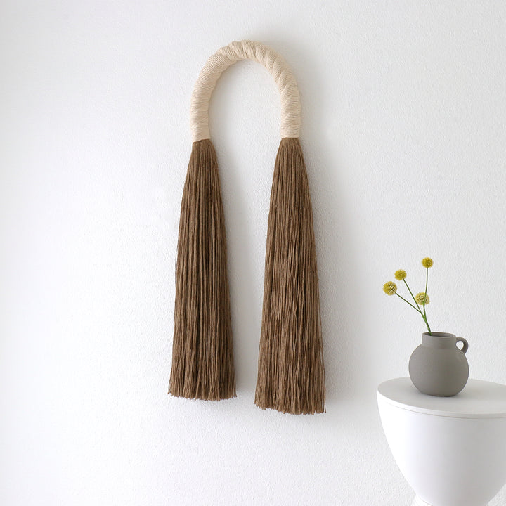 Tall Rope Art Sculpture | Jute Arch in Ivory