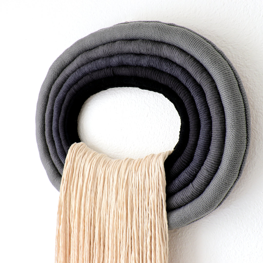 Large Fiber Art Wall Hanging | Shades Of Grey