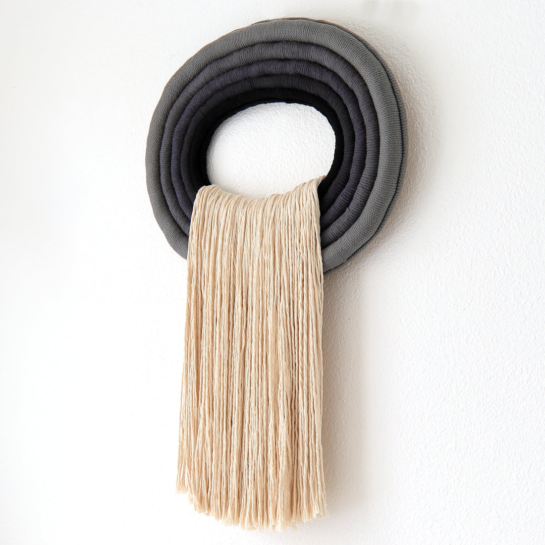 Large Fiber Art Wall Hanging | Shades Of Grey