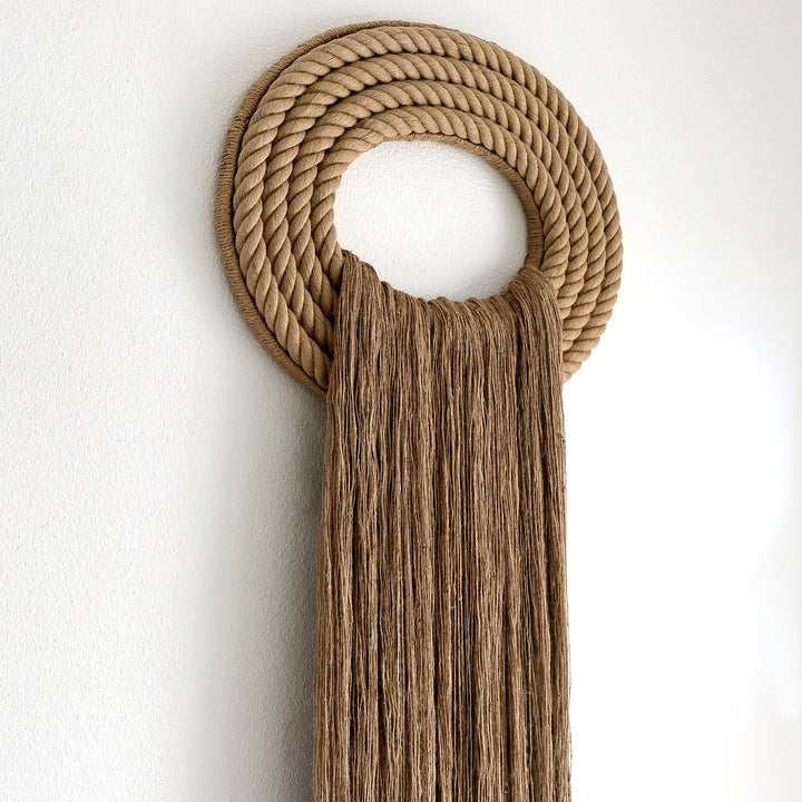 Modern Fiber Art Sculpture- Cascading Serenity I