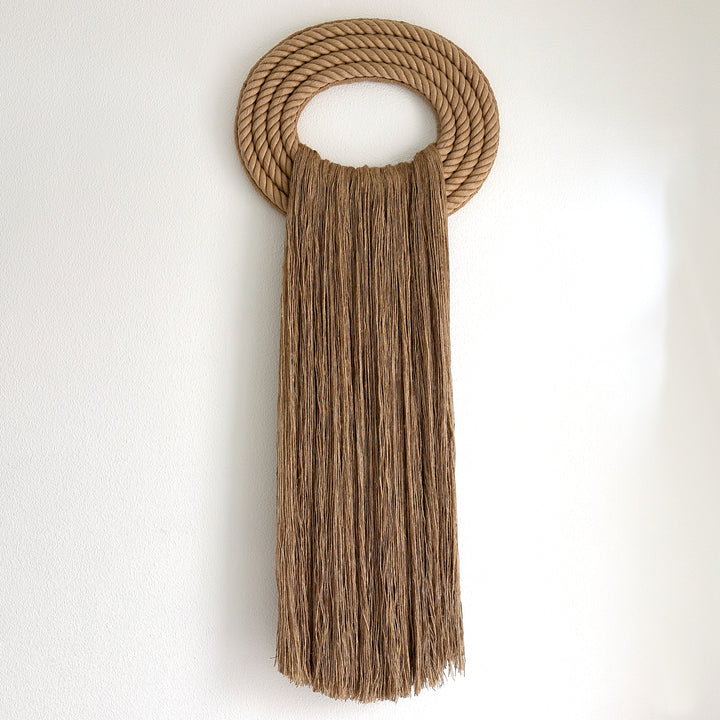 Modern Fiber Art Sculpture- Cascading Serenity I