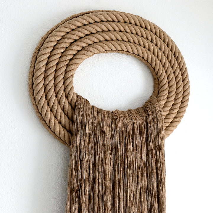 Modern Fiber Art Sculpture- Cascading Serenity I