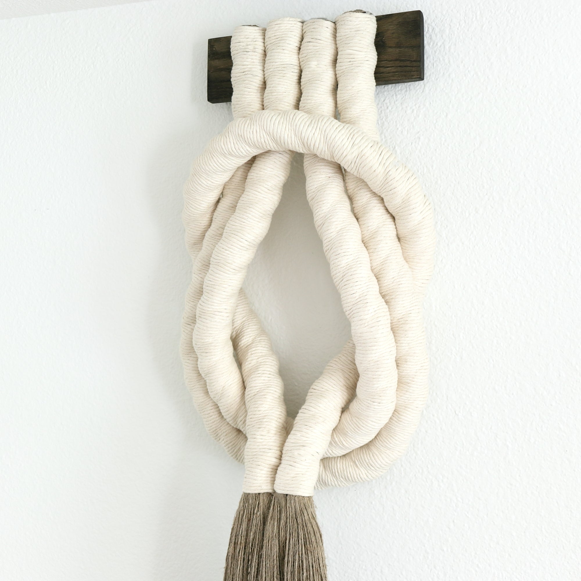 Fiber art jute rope sculpture - Forever Love Knot – YASHI DESIGNS