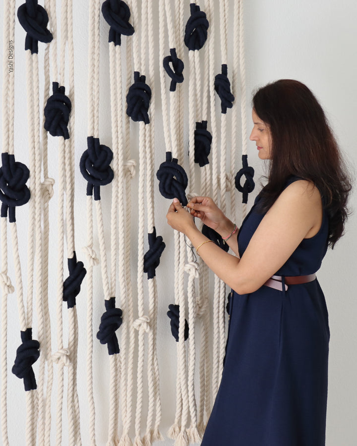 Knotted Perspective I - Sculptural Fiber Art