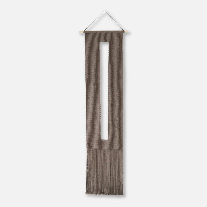 Extra large macrame wall hanging- Keyhole, Minimalist macrame wall hanging featuring a clean and elegant design with a contemporary look featuring a vertical design fiber art, handwoven for modern decor and Minimalistic Art